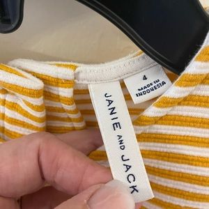 Janie And Jack yellow striped dress-size 4